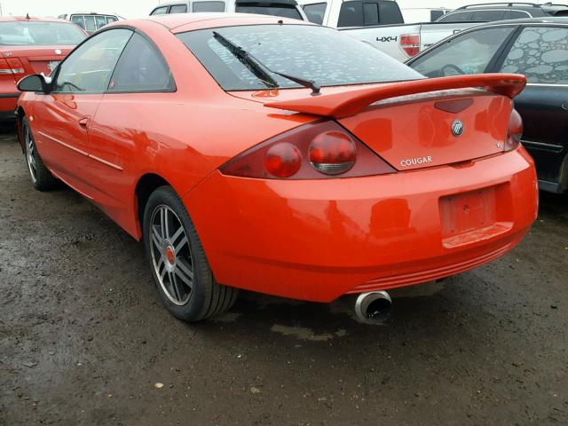 1ZWHT61L725609946 - 2002 MERCURY COUGAR V6 RED photo 3