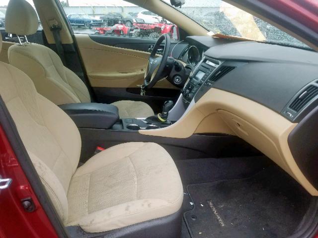 5NPEB4AC5EH945309 - 2014 HYUNDAI SONATA GLS RED photo 5