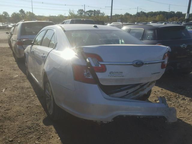 1FAHP2FW7AG154466 - 2010 FORD TAURUS LIM WHITE photo 3