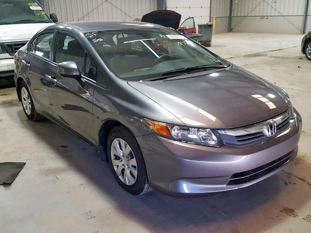 19XFB2F57CE076460 - 2012 HONDA CIVIC LX GRAY photo 1