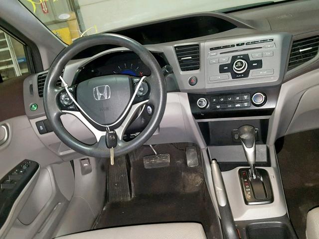 19XFB2F57CE076460 - 2012 HONDA CIVIC LX GRAY photo 9