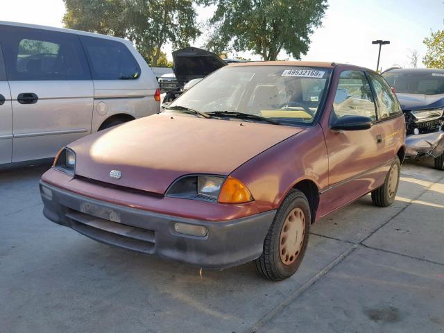 2C1MR2460R6763929 - 1994 GEO METRO RED photo 2