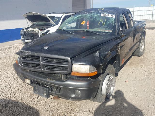 1B7GG12X62S686952 - 2002 DODGE DAKOTA BAS BLACK photo 2