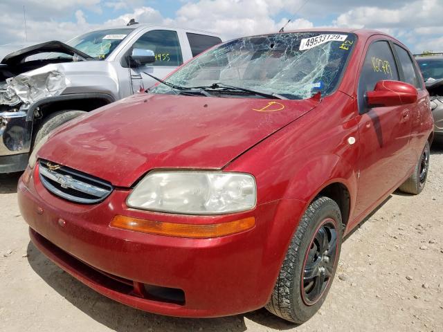KL1TD66637B695368 - 2007 CHEVROLET AVEO BASE Bordo foto 2