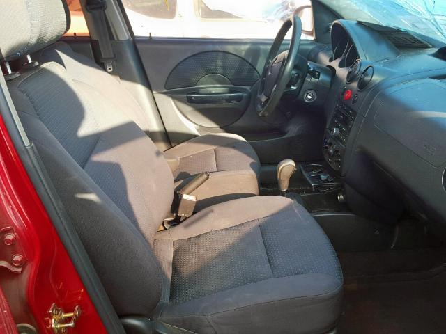 KL1TD66637B695368 - 2007 CHEVROLET AVEO BASE Bordo foto 5