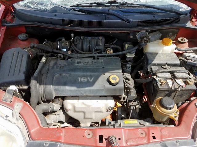 KL1TD66637B695368 - 2007 CHEVROLET AVEO BASE Bordo foto 7