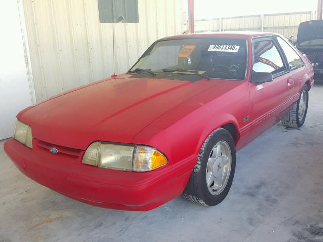 1FACP41E9PF139423 - 1993 FORD MUSTANG LX RED photo 2