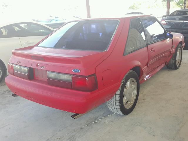 1FACP41E9PF139423 - 1993 FORD MUSTANG LX RED photo 4