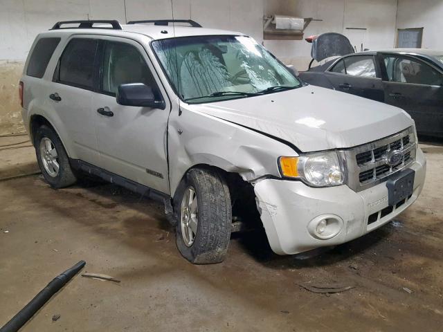 1FMCU93198KD06362 - 2008 FORD ESCAPE XLT WHITE photo 1