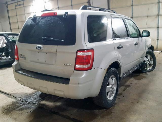 1FMCU93198KD06362 - 2008 FORD ESCAPE XLT WHITE photo 4