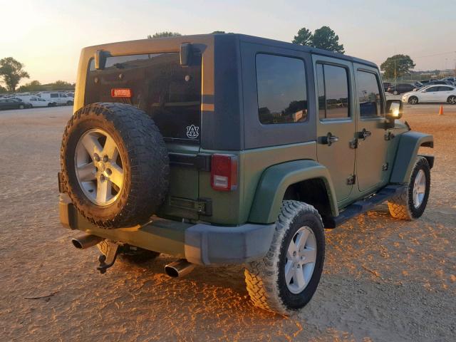 1J4GB59177L102285 - 2007 JEEP WRANGLER S მწვანე ფოტო 4