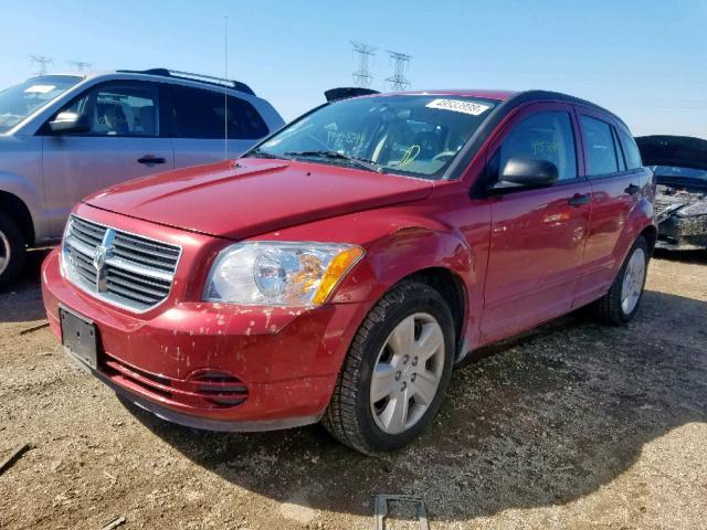 1B3HB48B27D115665 - 2007 DODGE CALIBER SX RED photo 2