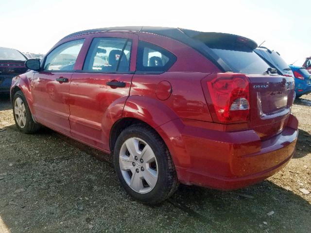 1B3HB48B27D115665 - 2007 DODGE CALIBER SX RED photo 3