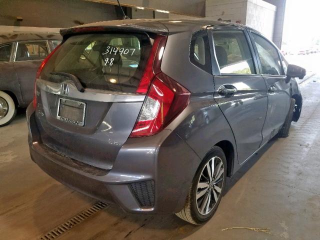 JHMGK5H74GX039844 - 2016 HONDA FIT EX GRAY photo 4