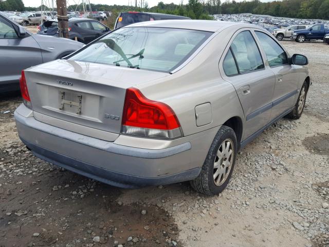 YV1RS61R522159650 - 2002 VOLVO S60 TAN photo 4