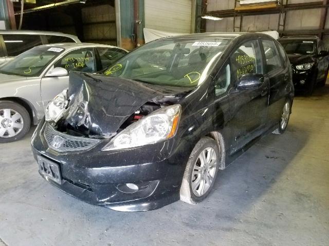 JHMGE88499C007514 - 2009 HONDA FIT SPORT BLACK photo 2