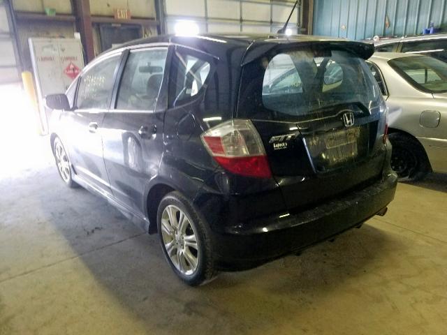 JHMGE88499C007514 - 2009 HONDA FIT SPORT BLACK photo 3