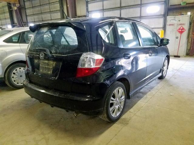 JHMGE88499C007514 - 2009 HONDA FIT SPORT BLACK photo 4