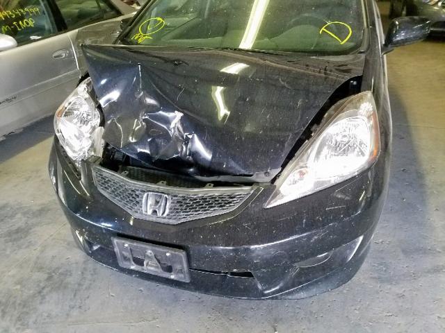 JHMGE88499C007514 - 2009 HONDA FIT SPORT BLACK photo 9