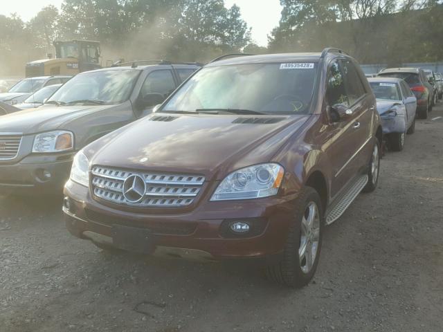 4JGBB86E28A436094 - 2008 MERCEDES-BENZ ML 350 BURGUNDY photo 2