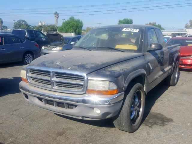 1D7GL42K64S732046 - 2004 DODGE DAKOTA SLT GRAY photo 2