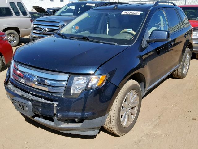 2FMDK3JC7ABB41262 - 2010 FORD EDGE SEL BLUE photo 2