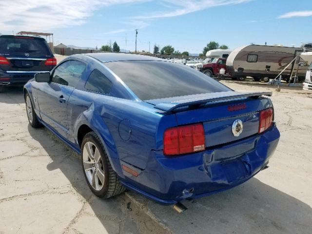 1ZVHT82HX95106450 - 2009 FORD MUSTANG GT BLUE photo 3