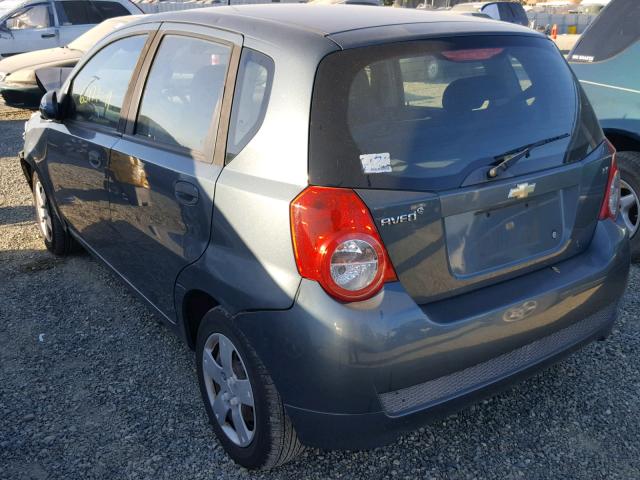 KL1TD6DE3BB167249 - 2011 CHEVROLET AVEO LS CHARCOAL photo 3