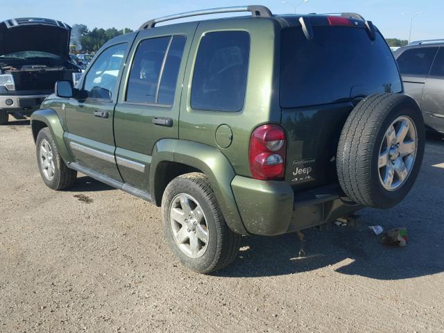 1J8GL58K67W532328 - 2007 JEEP LIBERTY LI GREEN photo 3