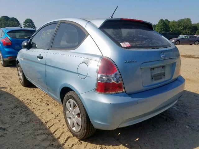 KMHCM36C97U049720 - 2007 HYUNDAI ACCENT GS BLUE photo 3