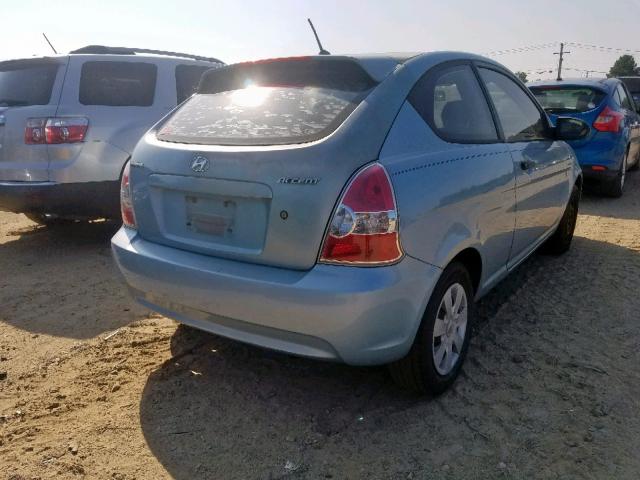 KMHCM36C97U049720 - 2007 HYUNDAI ACCENT GS BLUE photo 4