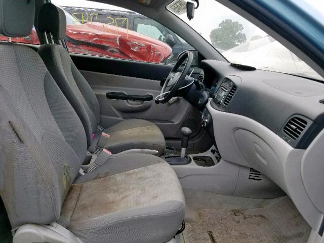 KMHCM36C97U049720 - 2007 HYUNDAI ACCENT GS BLUE photo 5