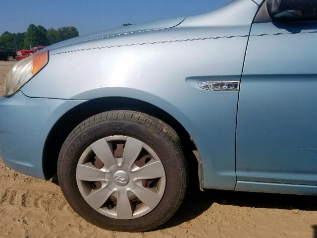 KMHCM36C97U049720 - 2007 HYUNDAI ACCENT GS BLUE photo 9