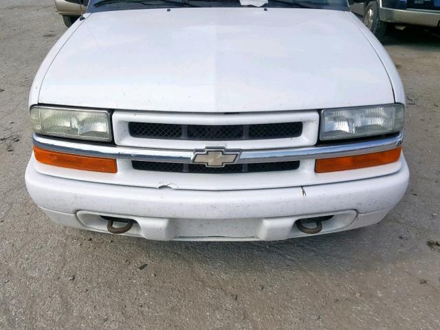 1GNDT13W02K222664 - 2002 CHEVROLET BLAZER WHITE photo 7