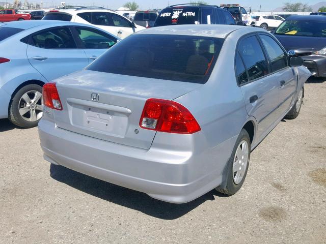 2HGES16334H600845 - 2004 HONDA CIVIC DX V SILVER photo 4