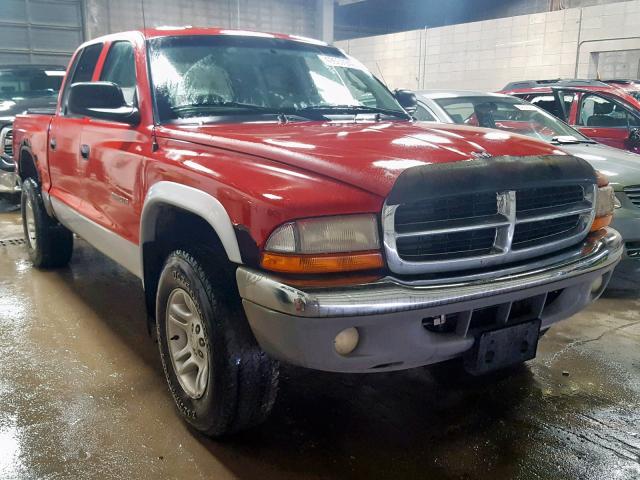 1B7GG2AN11S187531 - 2001 DODGE DAKOTA QUA RED photo 1