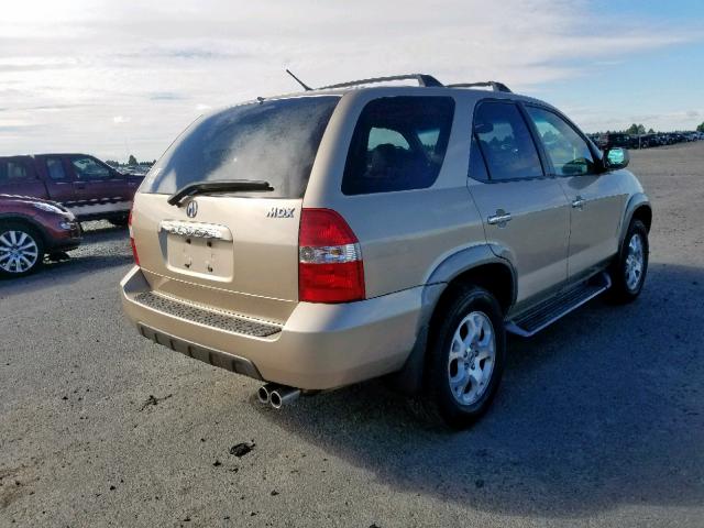 2HNYD18681H525188 - 2001 ACURA MDX TOURIN GOLD photo 4