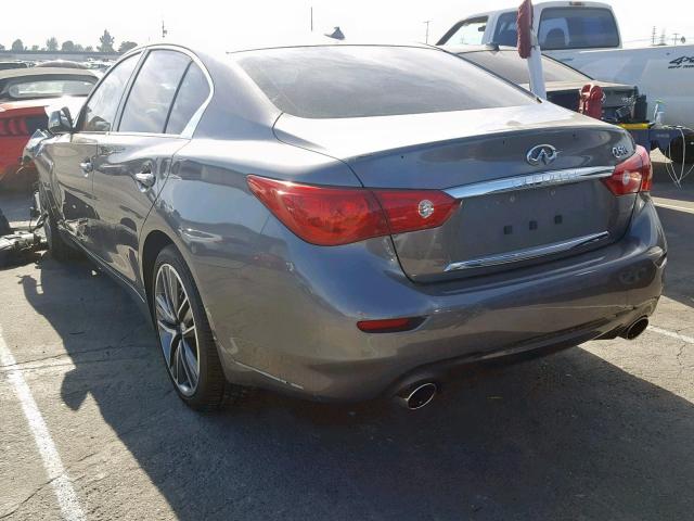 JN1BV7AP3FM351794 - 2015 INFINITI Q50 BASE GRAY photo 3