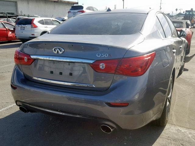 JN1BV7AP3FM351794 - 2015 INFINITI Q50 BASE GRAY photo 4