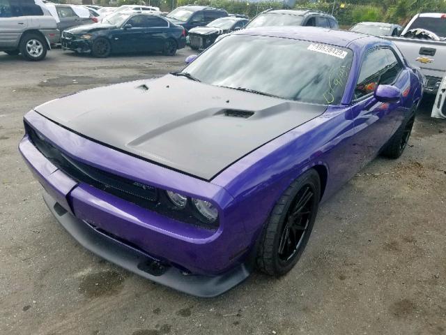 2C3CDYDJ9EH236107 - 2014 DODGE CHALLENGER PURPLE photo 2