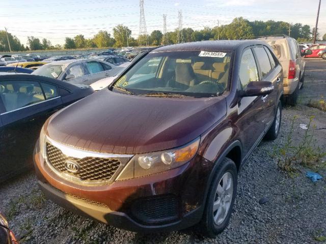 5XYKT3A15CG277122 - 2012 KIA SORENTO BA BURGUNDY photo 2