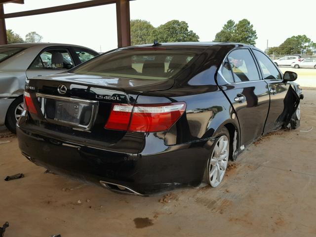 JTHGL46F675008690 - 2007 LEXUS LS 460L BLACK photo 4