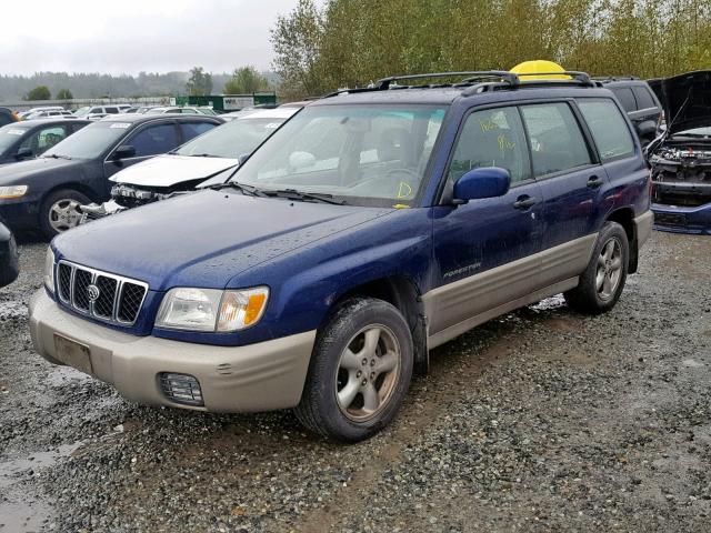 JF1SF65541H762500 - 2001 SUBARU FORESTER S BLUE photo 2