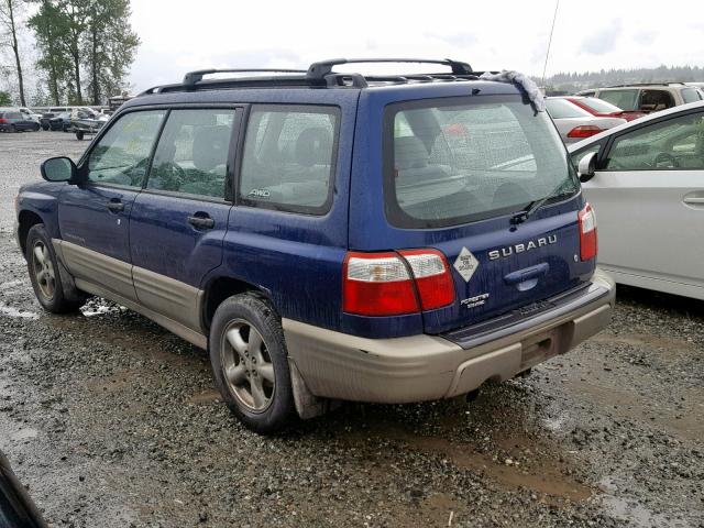 JF1SF65541H762500 - 2001 SUBARU FORESTER S BLUE photo 3