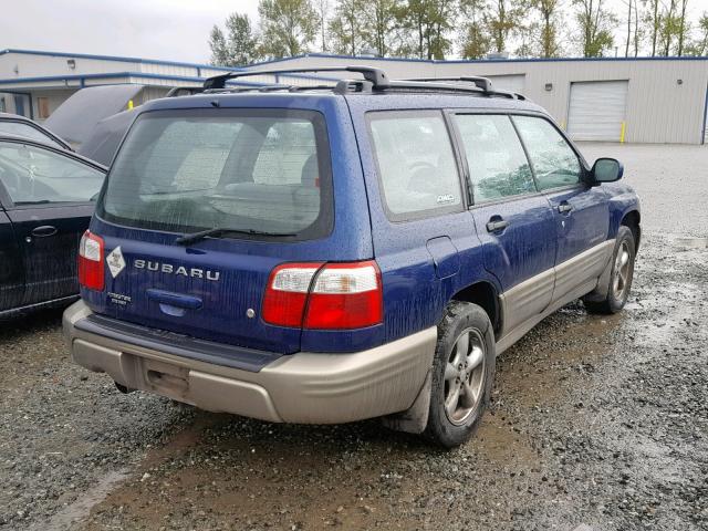 JF1SF65541H762500 - 2001 SUBARU FORESTER S BLUE photo 4