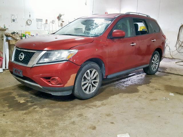 5N1AR2MM2DC654999 - 2013 NISSAN PATHFINDER RED photo 2