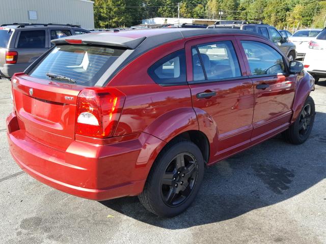 1B3HB48B67D252611 - 2007 DODGE CALIBER SX RED photo 4