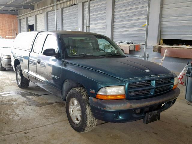 1B7GL22X0WS551828 - 1998 DODGE DAKOTA GREEN photo 1