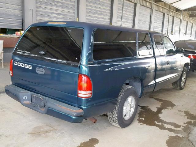 1B7GL22X0WS551828 - 1998 DODGE DAKOTA GREEN photo 4