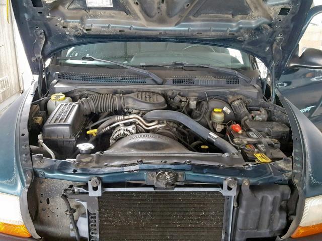 1B7GL22X0WS551828 - 1998 DODGE DAKOTA GREEN photo 7